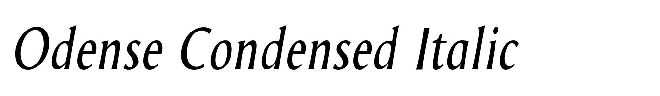 Odense Condensed Italic